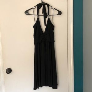 Express Black Halter Top Dress